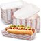 De BARBECUEdocument Tray For Bread Baking Packaging van douanelogo printing takeaway hotdog